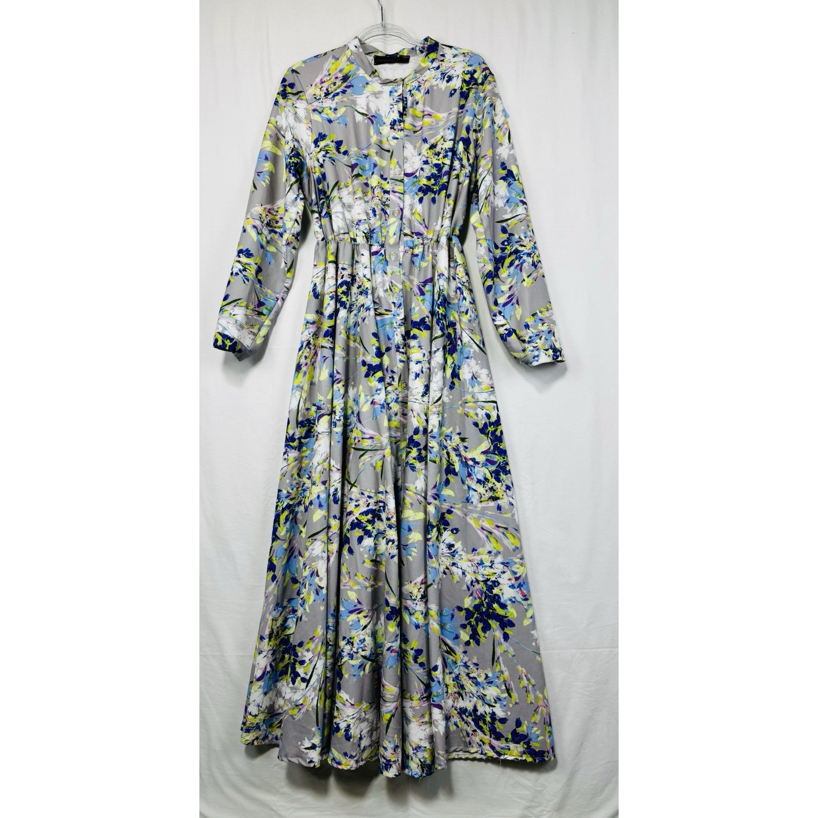 Annah Hariri Grey Sunshine Modest Floral Maxi Dress 18 — image 3 of 8